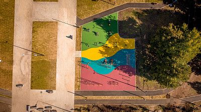 Площадки в парке Первомайский. Фото: Данил Ивлев, 2020